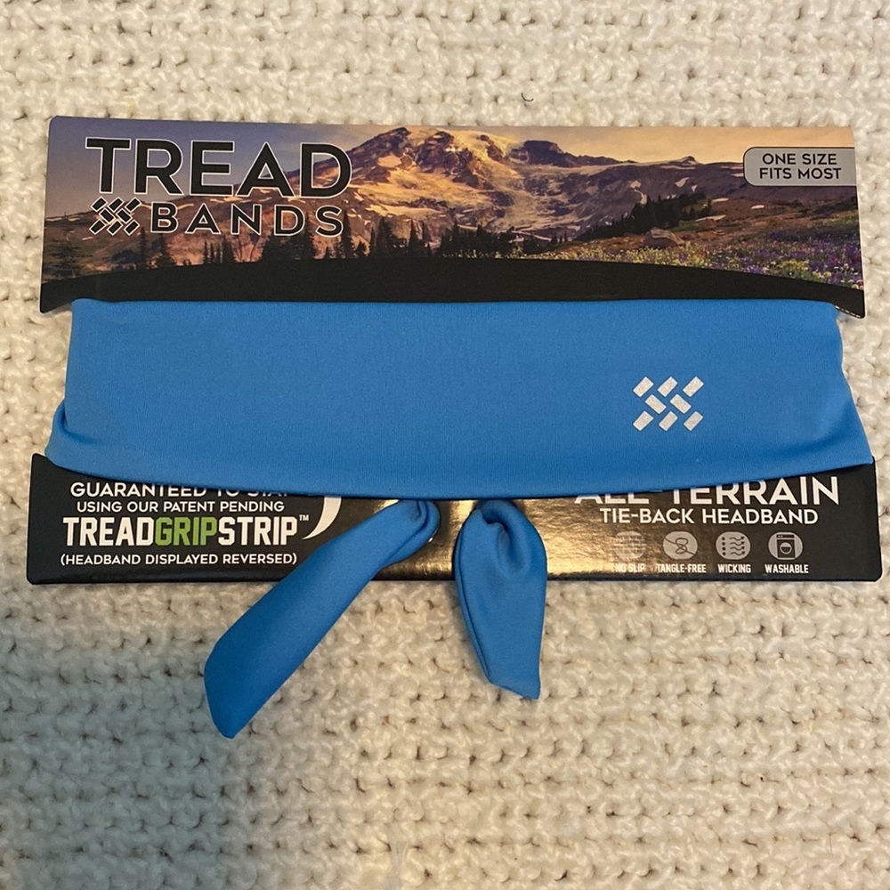 TreadBands Head Band NEW Blue Low-Profile Tieback Tread Band Headband